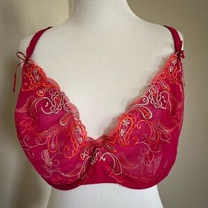 Cacique Pink Lace Underwire Bra Size 44DD